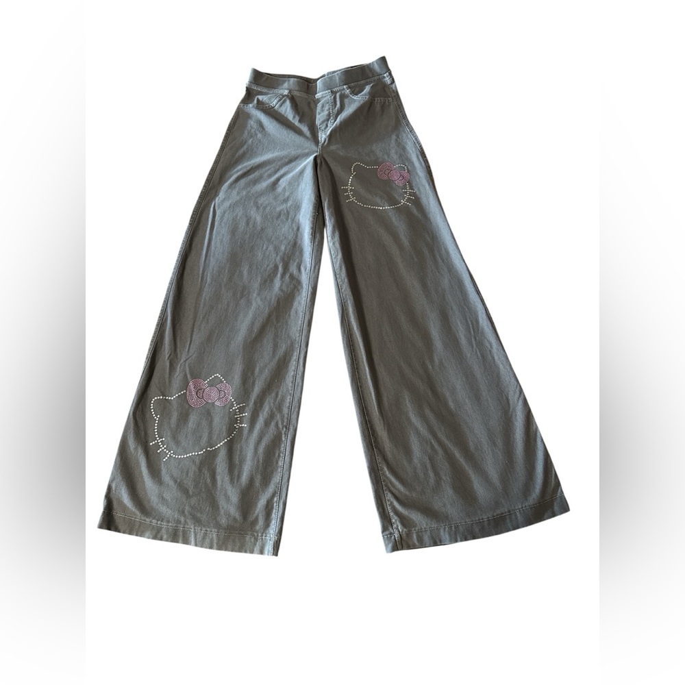 Hello Kitty Gray Kids Wide-Leg Pants Size 13-14